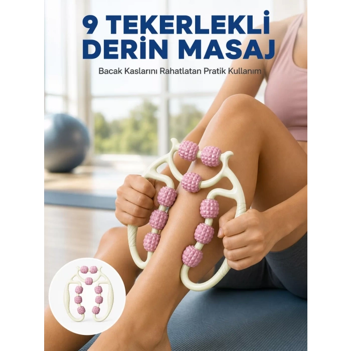VipMarketim Dayanıklı Plastik Kas Masaj Rulosu Selülit Karşıtı