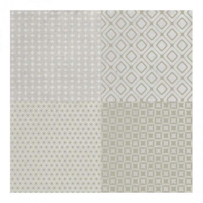 VipMarketim DecoHandy 30x30 cm Kendinden Yapışkanlı Pvc Karo Mutfak Arası 4 Lü Karışık model 0,36m2