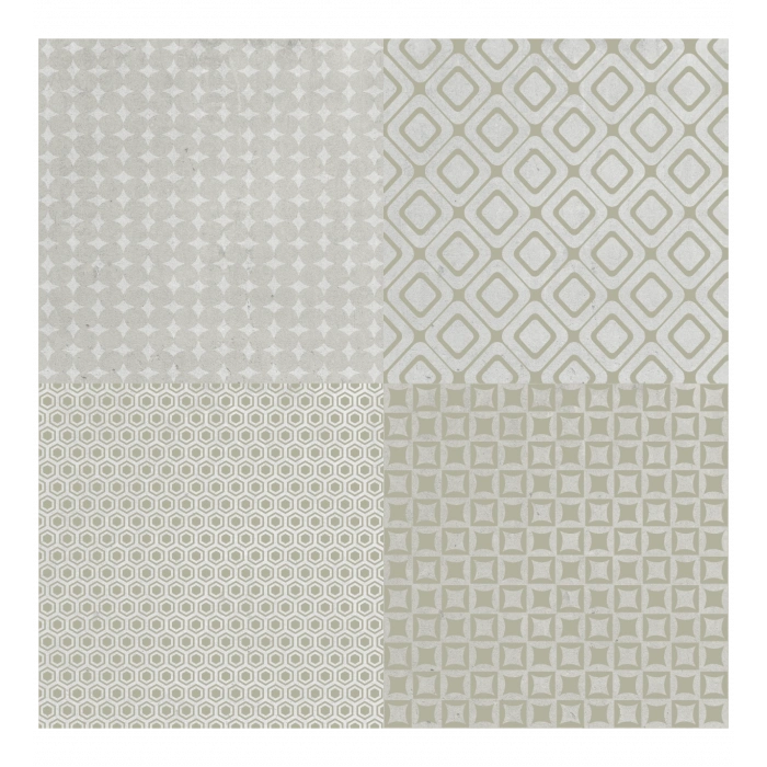 VipMarketim DecoHandy 30x30 cm Kendinden Yapışkanlı  Pvc Karo Mutfak Arası 4 Lü Karışık model  0,36m2