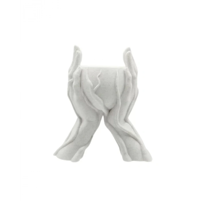 VipMarketim Dekoratif 3D El Tasarımlı Vazo Saksı Modern Ev Dekorasyon Aksesuarı