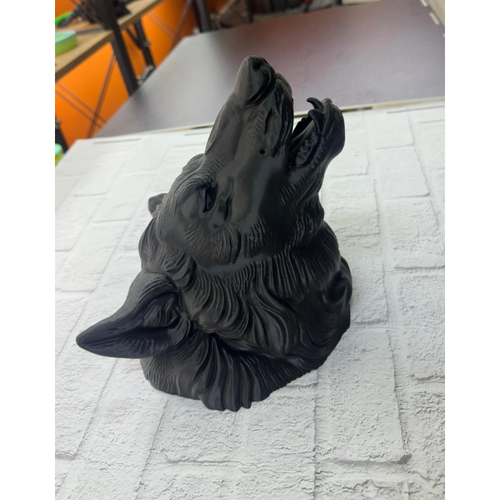VipMarketim Dekoratif Asılabilir Siyah Ayı Başı 3D Duvar Heykeli 25x19 cm