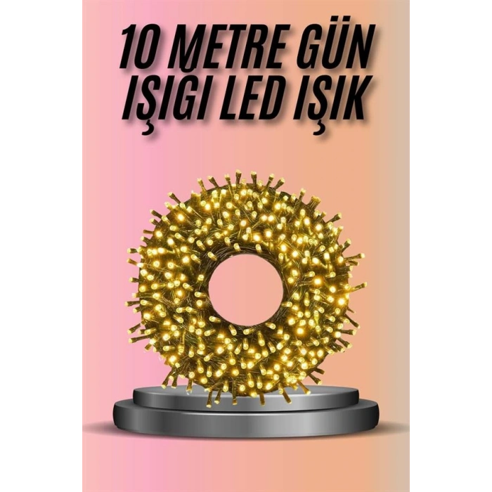 VipMarketim Dekoratif Aydınlatma Ampüllü 10 Metre Gün Işığı Şerit Led