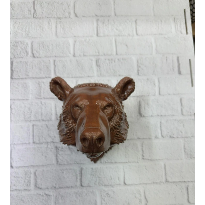 VipMarketim Dekoratif Ayı Duvar Heykeli Asılabilir Hediyelik 25x19 cm