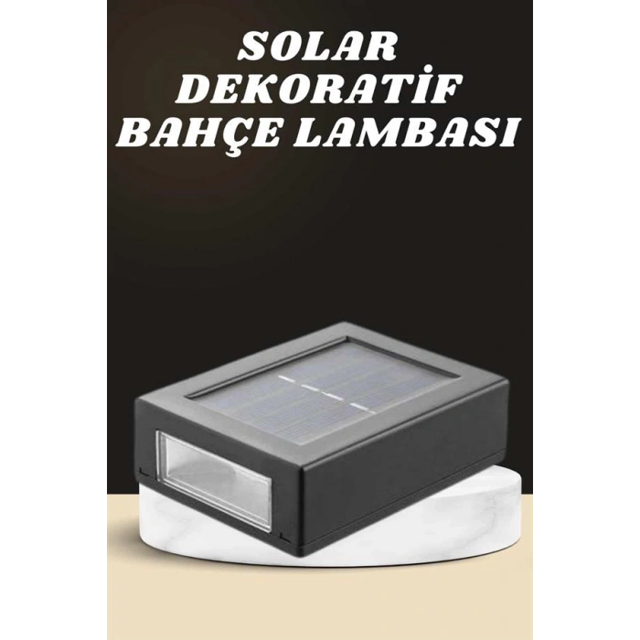 VipMarketim Dekoratif Duvar Lambası Solar Güneş Enerjili Bahçe Aydınlatması