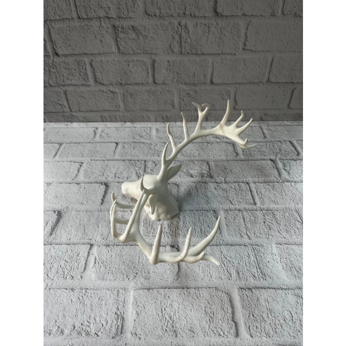 VipMarketim Dekoratif Geyik Başı Heykel 25 cm Modern Minimal Tasarım