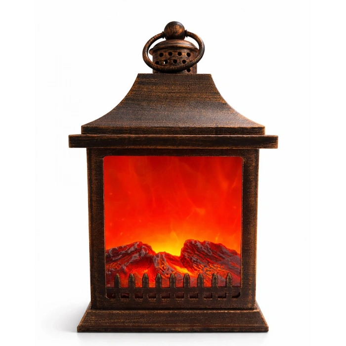 VipMarketim Dekoratif Ledli Şömine Lamba Model 2