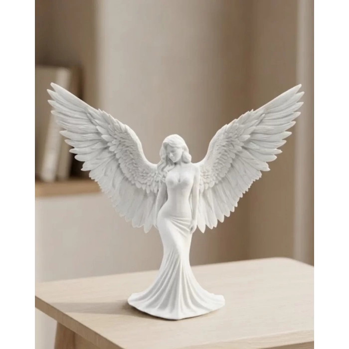 VipMarketim Dekoratif Melek İnsan Figürlü 3D Heykel Biblo Modern Ev Dekoru
