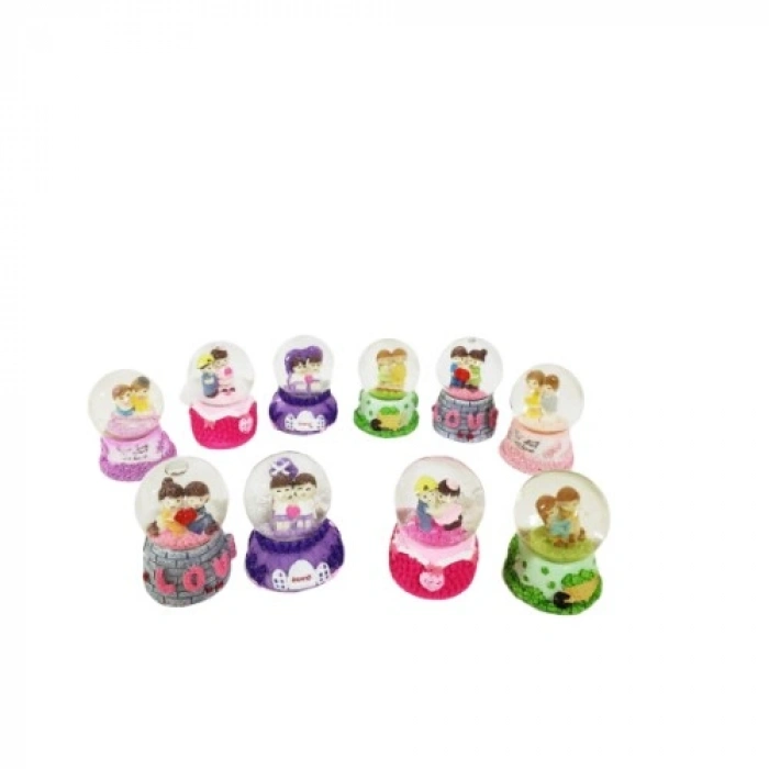 VipMarketim Dekoratif Mini Boy Sevgililer Kar Küresi