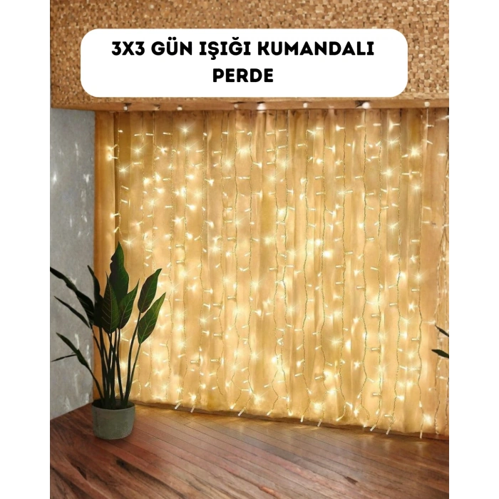 VipMarketim Dekoratif Perde Peri Led Günışığı Renk 8 Fonksiyonlu Işık