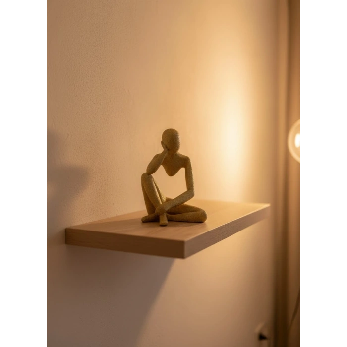 VipMarketim Dekoratif Sarı İnsan Figürü Modern Masa ve Raf Süsü