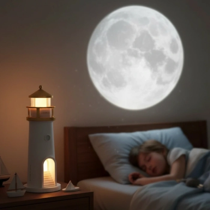 VipMarketim Deniz Feneri Projektör Gece Lambası