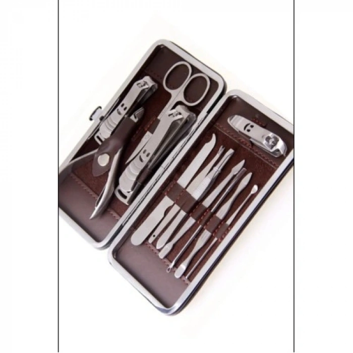 VipMarketim Deri Çantalı 12li Manikür Seti