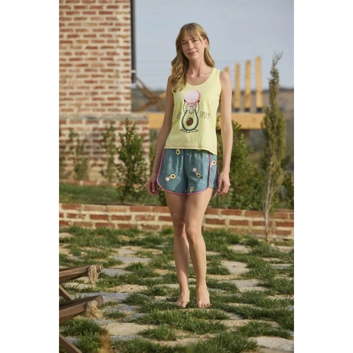 VipMarketim Desenli Ve Baskılı Yoga Sport Şort Takımı