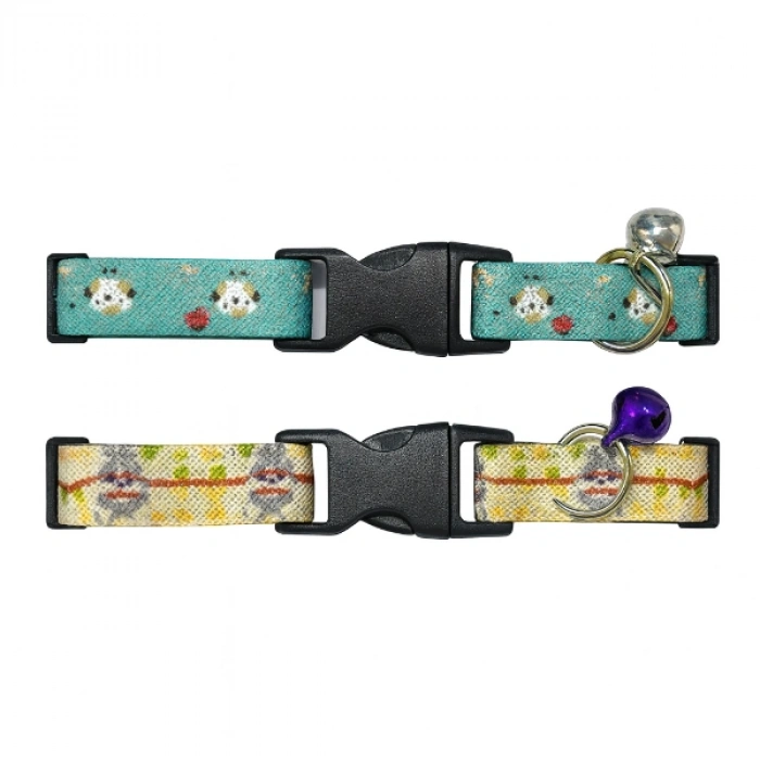 VipMarketim Desenli Zilli Kedi Tasması