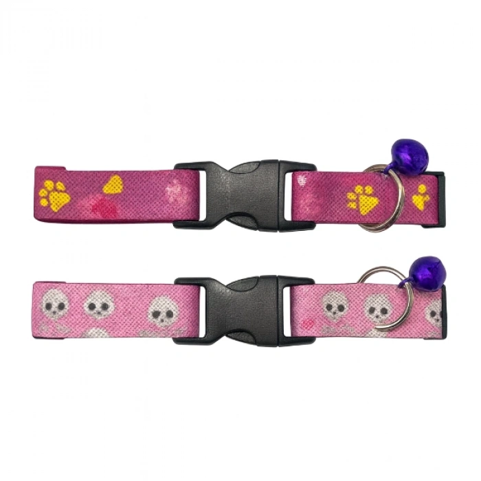 VipMarketim Desenli Zilli Kedi Tasması