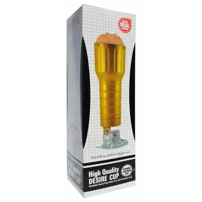 VipMarketim Desire Cup Fener Tipi Vantuzlu Suni Vajina Mastürbatör - Siyah