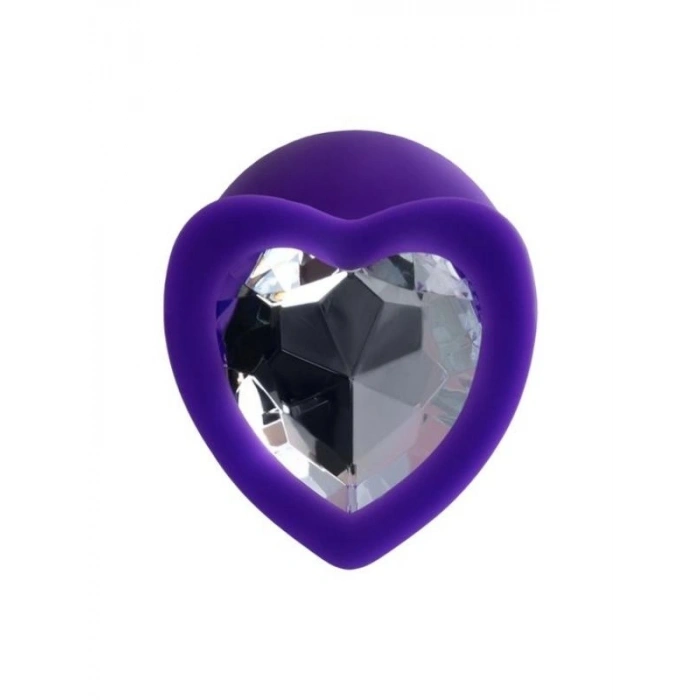 VipMarketim Diamond Heart Anal Plug Mor 8 cm