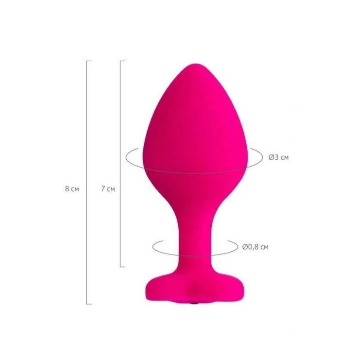 VipMarketim Diamond Heart Anal Plug Pembe 8 cm