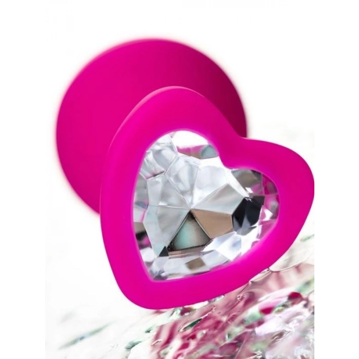 VipMarketim Diamond Heart Anal Plug Pembe 8 cm