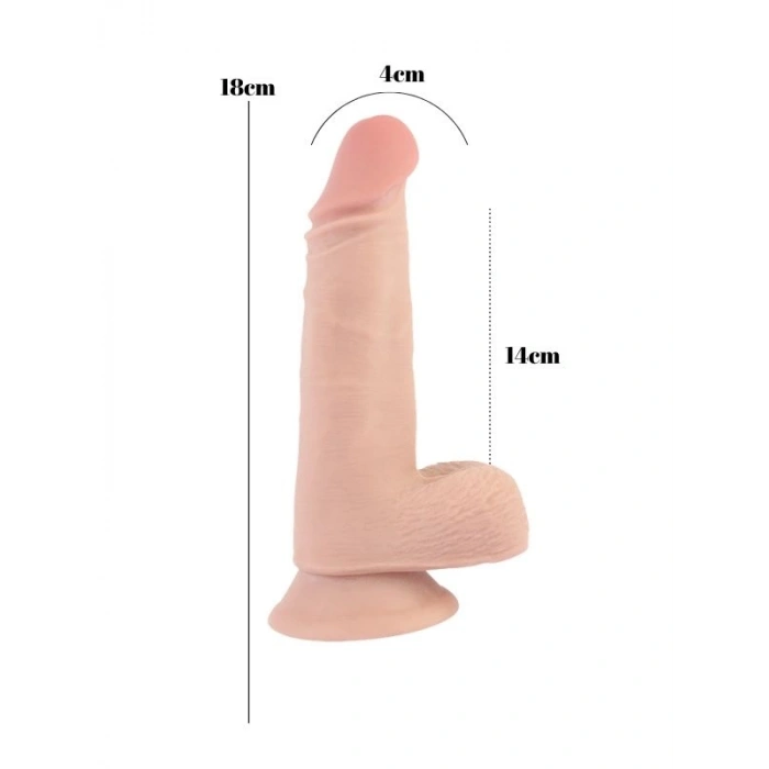 VipMarketim Dick Beats 18cm Kıkırdaklı Gerçekçi Dildo