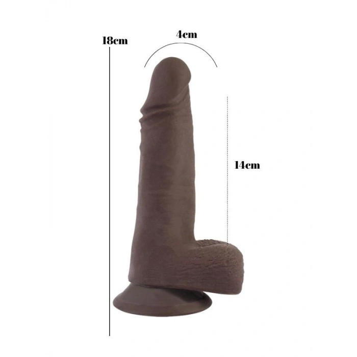 VipMarketim Dick Beats Melez 18cm Kıkırdaklı Gerçekçi Dildo