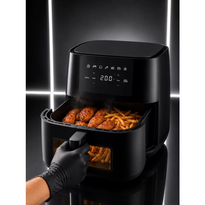 VipMarketim Dijital Dokunmatik Air Fryer Yağsız Sıcak Hava Fritözü