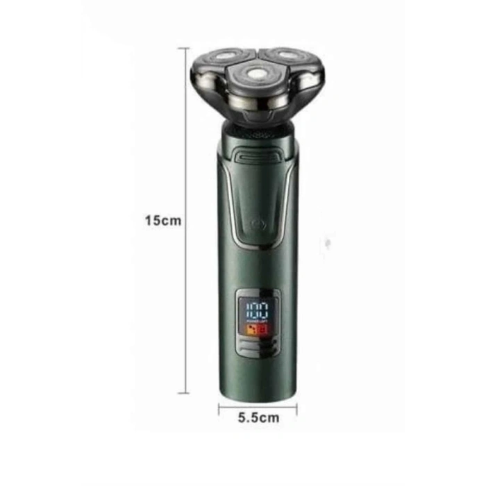 VipMarketim Dijital Göstergeli 3 Başlıklı Tıraş Makinesi Islak Kuru Lazer Öncesi Günlük