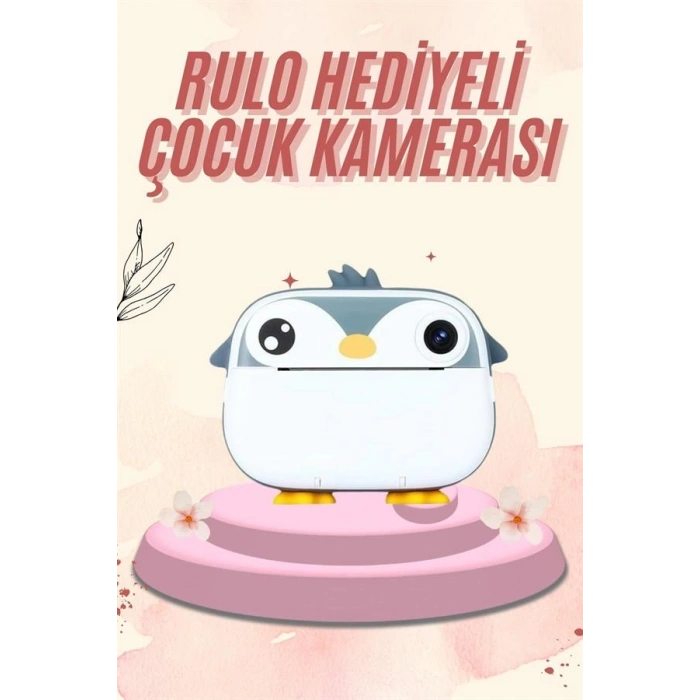 VipMarketim Dijital HD Video Kamera Çocuk Fotoğraf Makinesi Anlık Termal Rulo