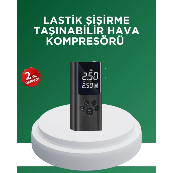VipMarketim Dijital Lastik Pompası Çok Amaçlı Taşınabilir Kompresör