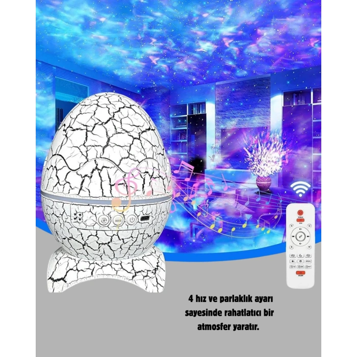 VipMarketim Dinozor Yumurta Gece Lambası Projektör – 14 Renk Seçeneği