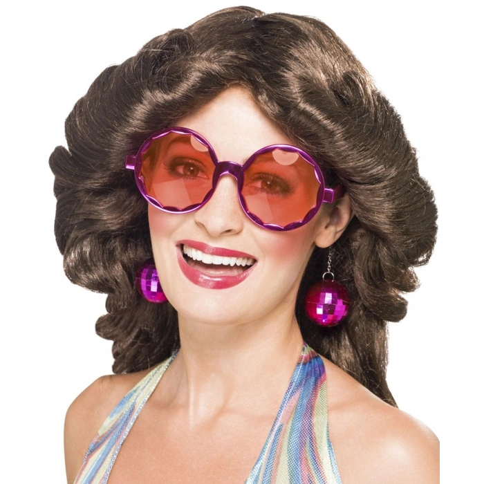 VipMarketim Disko Toplu Küpeli Parti Gözlüğü Pembe Renk