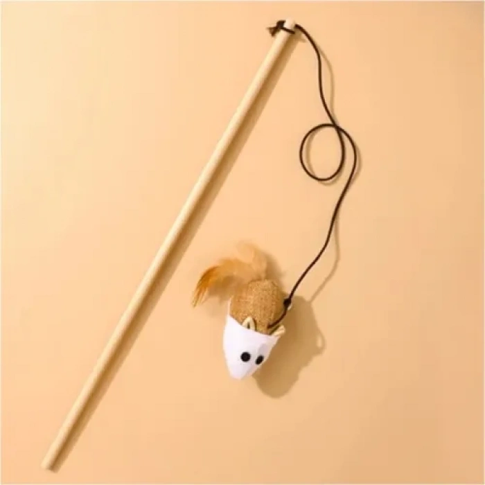 VipMarketim Doğal Jut Fare Sembollü Kedi Oltası