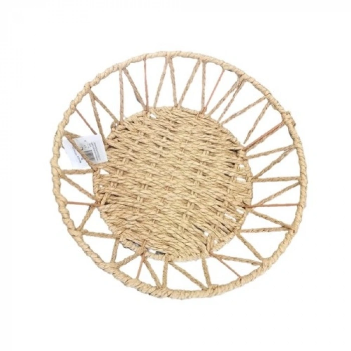 VipMarketim Doğal Örgü Yuvarlak Sepet