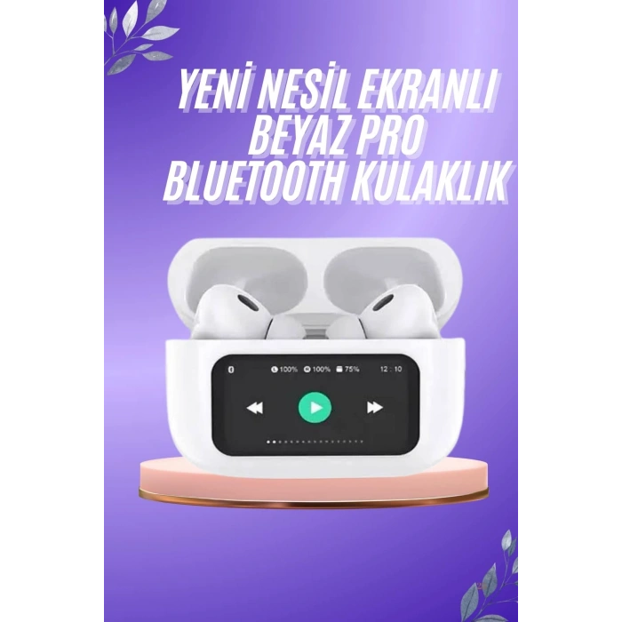 VipMarketim Dokunmatik Ekranlı ANC/ENC Yeni Nesil Pro Bluetooth Kulaklık Dokunmatik Ekran