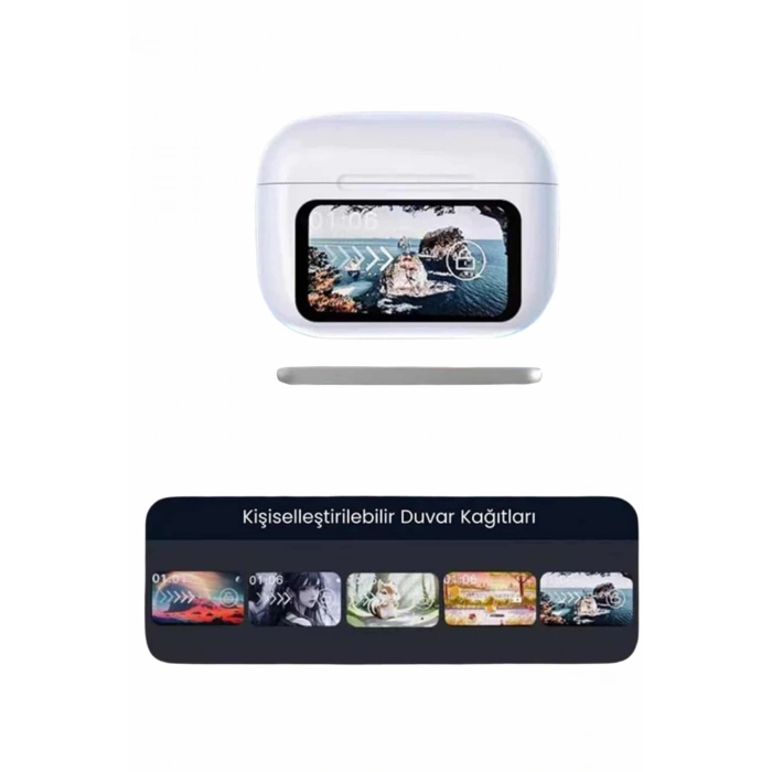 VipMarketim Dokunmatik Ekranlı ANC/ENC Yeni Nesil Pro Bluetooth Kulaklık Dokunmatik Ekran