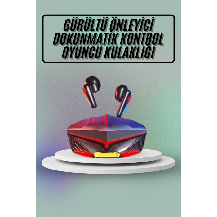 VipMarketim Dokunmatik Kontrol Tws Işıklı Kulakiçi Bluetooth Kulaklık Kablosuz Oyuncu Kulaklığı