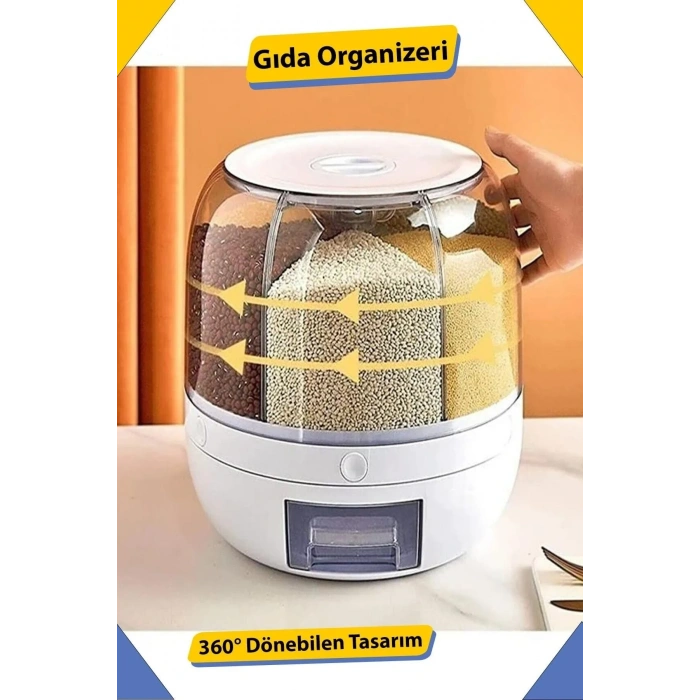 VipMarketim Dönebilen Kuru Gıda Ve Bakliyat Organizeri