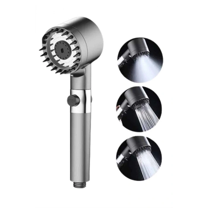VipMarketim Duş Başlığı Profesyonel Masaj Başlıklı 3 Modlu Yeni Nesil Masaj Uçlu Su Tasarruflu