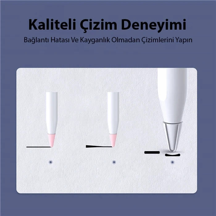 VipMarketim Dux Ducis Apple Pencil İçin Renkli Kalem Ucu 10x-(5775)