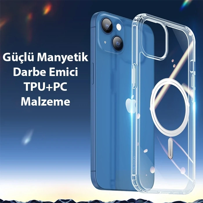 VipMarketim Dux Ducis Clin Mag Series iPhone 13 6.1 Magsafe Uyumlu Manyetik Silikon Kılıf-(5775)