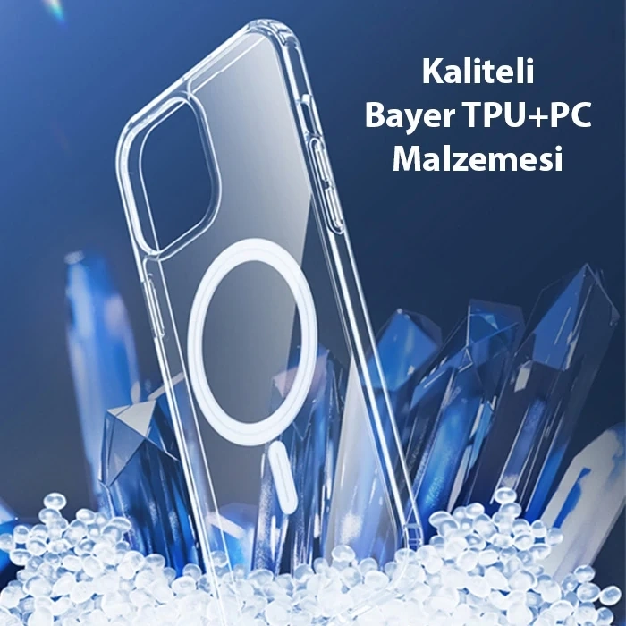 VipMarketim Dux Ducis Clin Mag Series iPhone 15 Pro Magsafe Uyumlu Manyetik Silikon Kılıf-(5775)