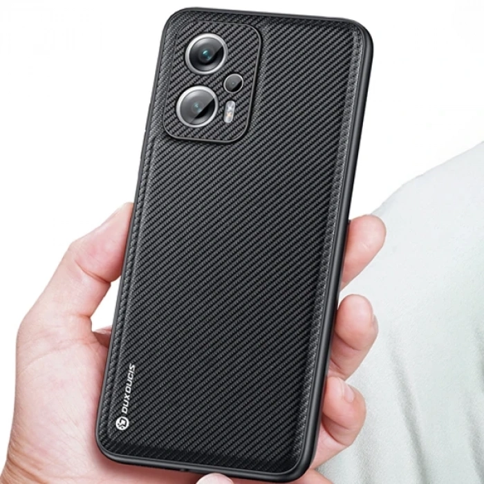 VipMarketim Dux Ducis Fino Serisi Xiaomi 11T Pro Plus Poco X4 GT Kılıf Premium Dokuma Silikon Kılıf-(5775)