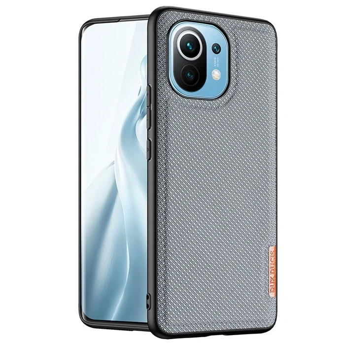 VipMarketim Dux Ducis Fino Serisi Xiaomi Mi 11 Kılıf Premium Dokuma Silikon Kılıf-(5775)
