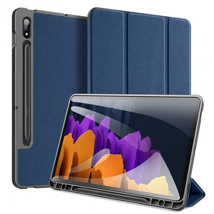 VipMarketim Dux Ducis Galaxy Tab S8 Plus (X800/X806) S7FE (T730/T736B) S7 Plus (T970/T976B) Kılıf Domo Series-(5775)