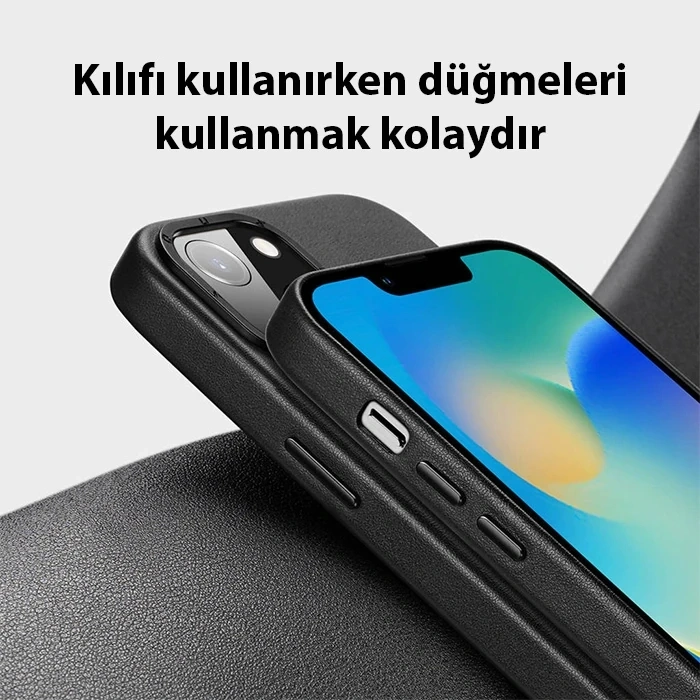 VipMarketim Dux Ducis Grit Series iPhone 14 Plus 6.7inç Premium MagSafe Uyumlu Kılıf-(5775)
