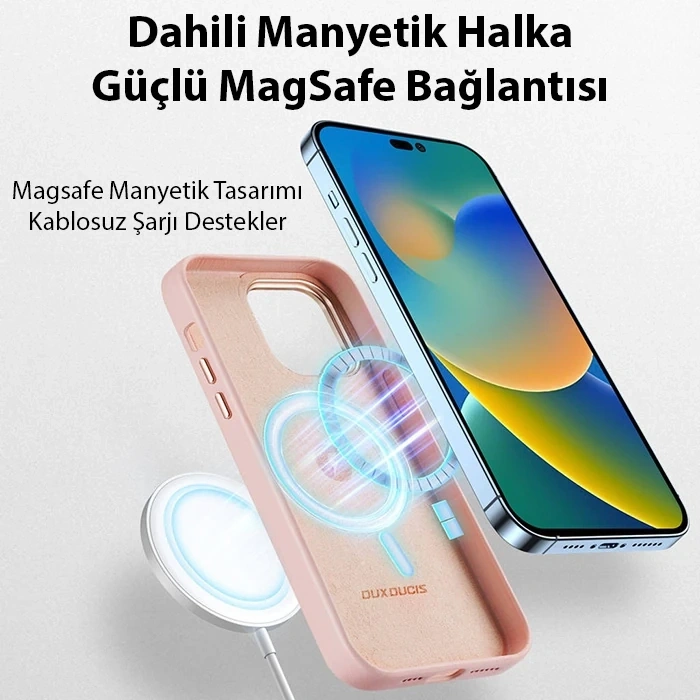 VipMarketim Dux Ducis Grit Series iPhone 14 Pro 6.1inç Premium MagSafe Uyumlu Kılıf-(5775)