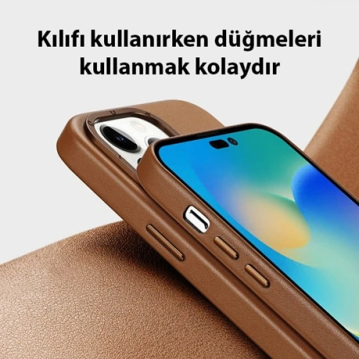 VipMarketim Dux Ducis Grit Series iPhone 14 Pro Max 6.7inç Premium MagSafe Uyumlu Kılıf-(5775)