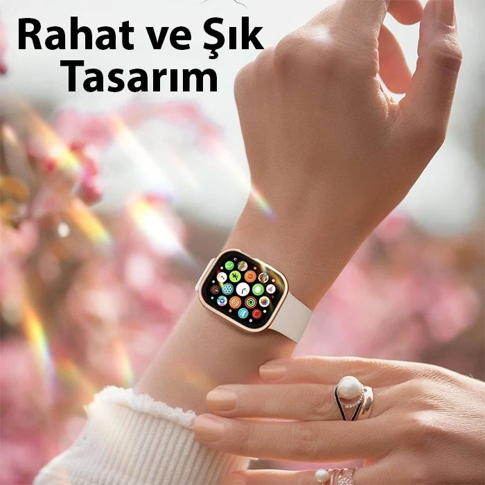 VipMarketim Dux Ducis Hamo Series Apple Watch 45mm için Hard PC Full Koruma Sert Armor Zırh Kılıf-(5775)