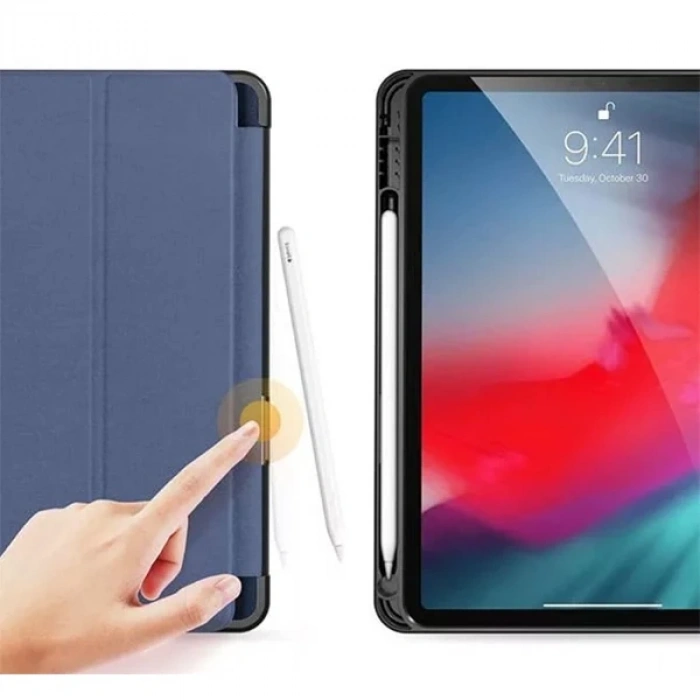 VipMarketim DUX DUCİS iPad Air 4 10.9 Kılıf Kalem Yerli Soft Tpu Mıknatıslı Kılıf (Domo)-(5775)