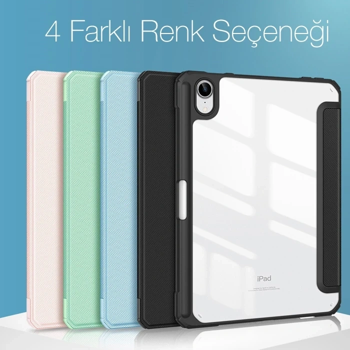 VipMarketim DUX DUCIS iPad Mini 6 (2021) ve Mini 7 (2024) Kılıf Kalem Yerli Toby Series Kılıf-(5775)